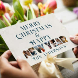 God jul och Gott nytt år Collage Photo Julkort