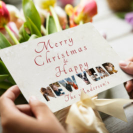 God jul och Gott nytt år Collage Photo Julkort