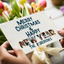 God jul och Gott nytt år Collage Photo Julkort