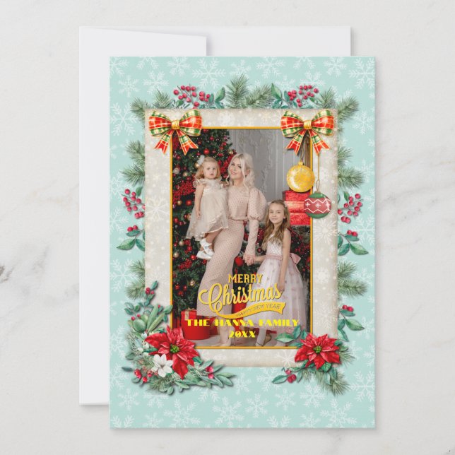 God jul och Gott nytt år efter Kärlek Inbjudningar (Framsida)