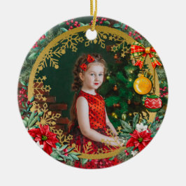 God jul och Gott nytt år efter Kärlek Julgransprydnad Keramik