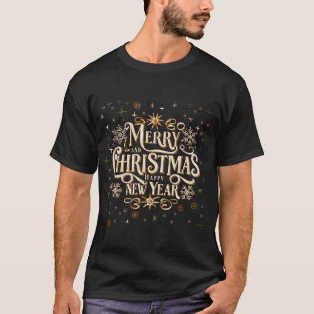 God jul och gott nytt år firande  t shirt (Framsida)