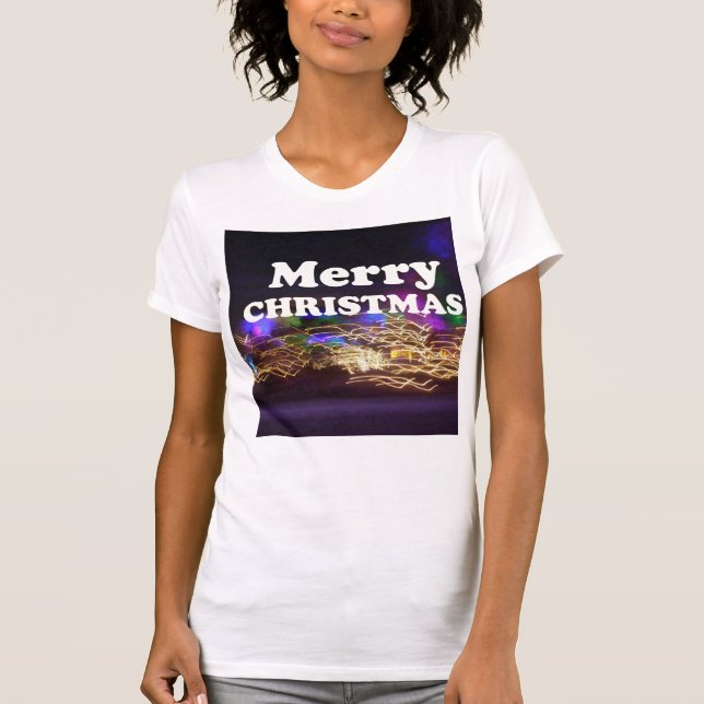 God jul och Gott nytt år Hälsning T Shirt (Framsida)