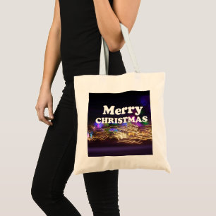 God jul och Gott nytt år Hälsning Tygkasse