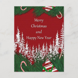 God jul och Gott nytt år Helg Vykort