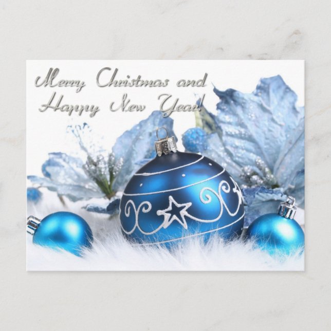 god jul och gott nytt år helg vykort (Framsida)