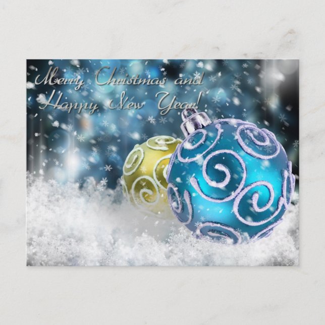 god jul och gott nytt år helg vykort (Framsida)