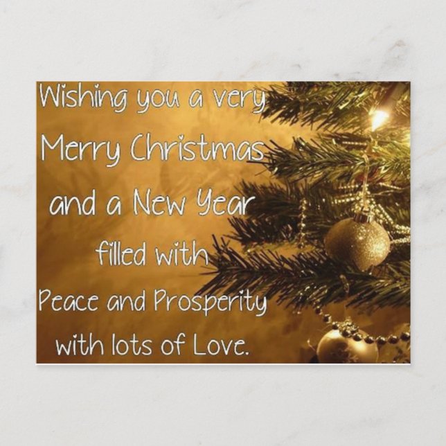 God jul och Gott nytt år Helg Vykort (Framsida)