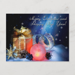 god jul och gott nytt år helg vykort