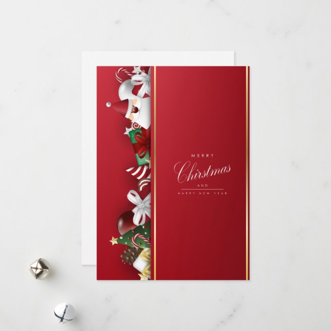 God jul och Gott nytt år Helgdag Card Julkort (Fram/Back In Situ)