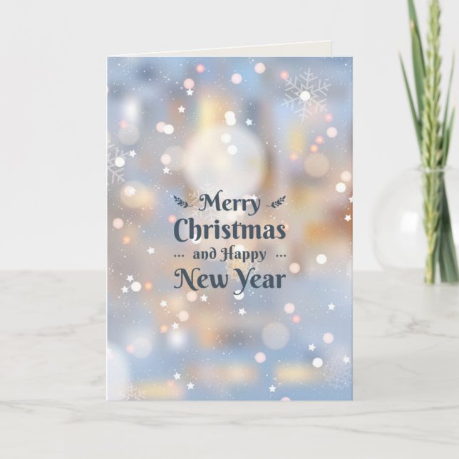 God jul och Gott nytt år Helgkort (Framsida)
