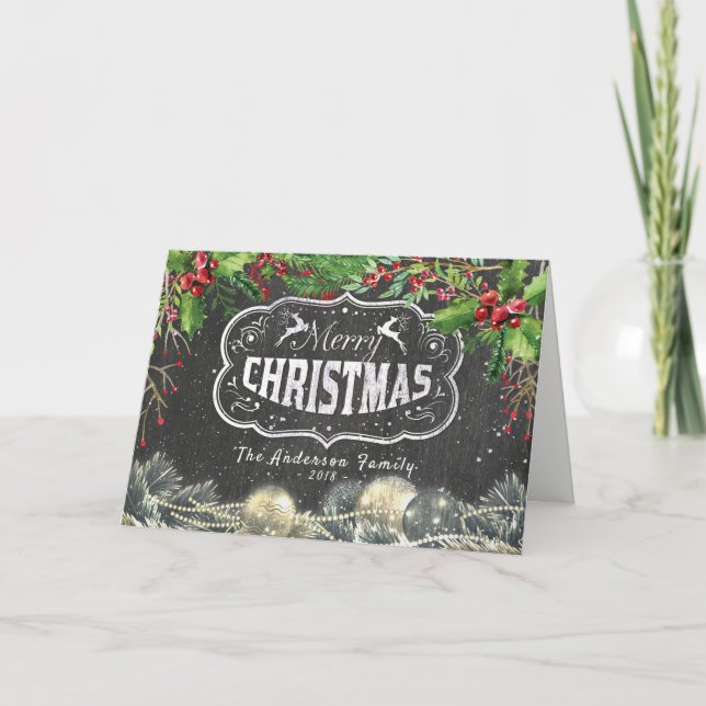 God jul och Gott nytt år Holiday Greetings Helgkort (Framsida)