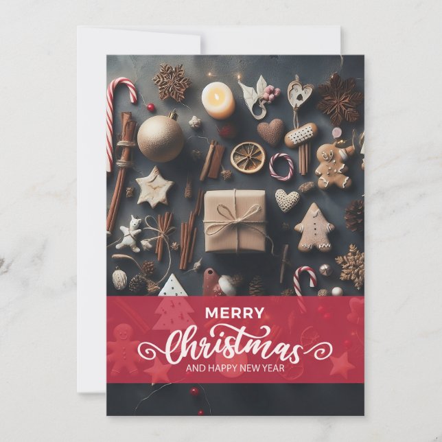 God jul och Gott nytt år Inbjudningar (Framsida)