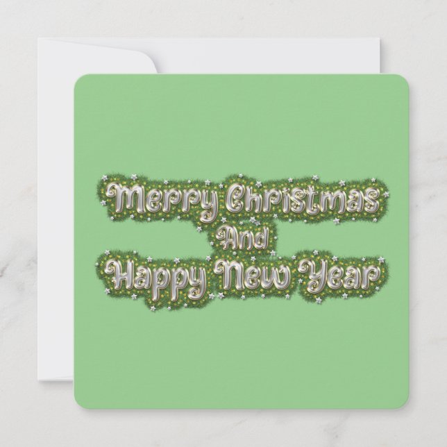 God jul och Gott nytt år Inbjudningar (Framsida)