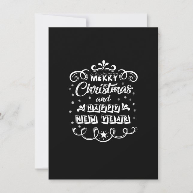 God jul och Gott nytt år Julafton Pajama för Inbjudningar (Framsida)