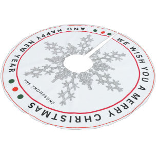 God jul och Gott nytt år Julgransmatta Borstad Polyester