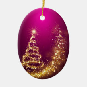 God jul och Gott nytt år! Julgransprydnad Keramik