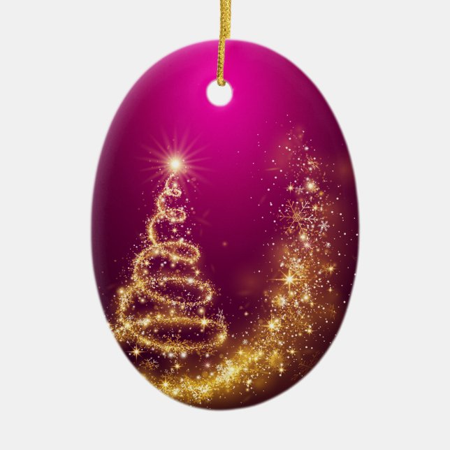 God jul och gott nytt år! julgransprydnad keramik (Framsidan)