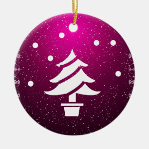 God jul och Gott nytt år! Julgransprydnad Keramik
