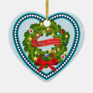 God jul och Gott nytt år! Julgransprydnad Keramik