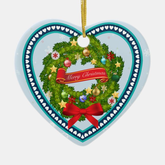 God jul och gott nytt år! julgransprydnad keramik (Framsidan)