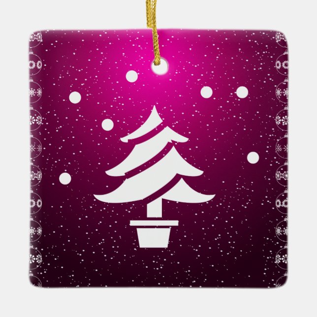 God jul och gott nytt år! julgransprydnad keramik (Framsida)