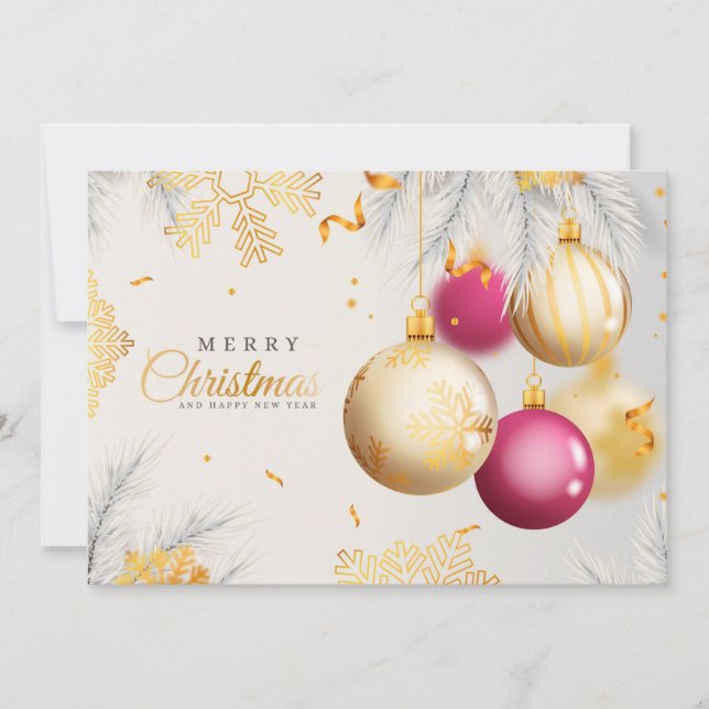 God jul och Gott nytt år Julkort (Framsida)