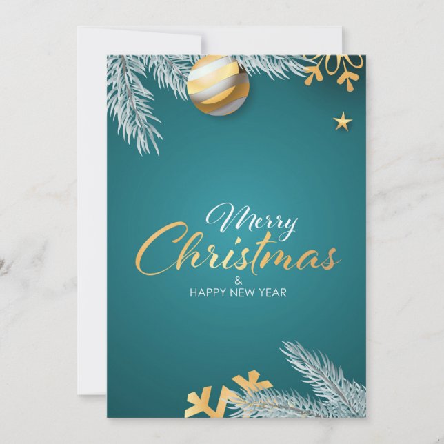 God jul och Gott nytt år Julkort (Framsida)