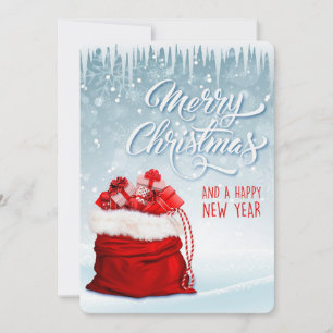 God jul och Gott nytt år Julkort