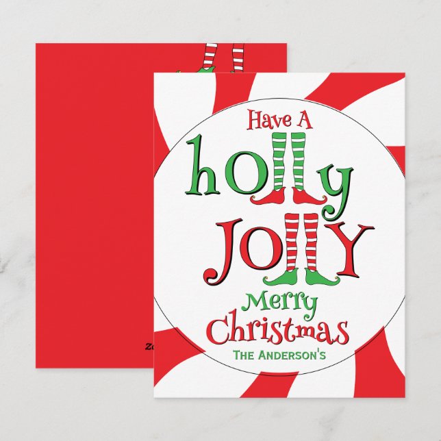 God Jul och Gott Nytt År! Julkort (Fram/baksida)