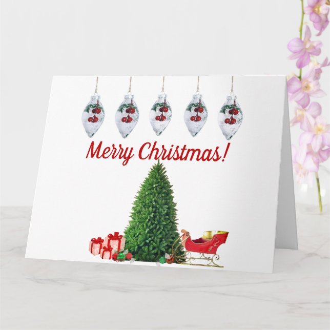 God Jul och Gott Nytt År Julkort Kort (Orkide)