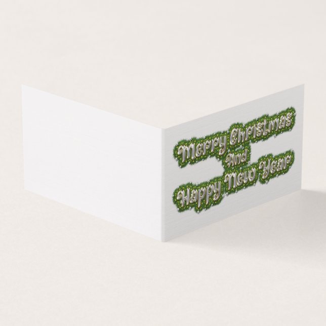 God jul och Gott nytt år Kort (Utsida)