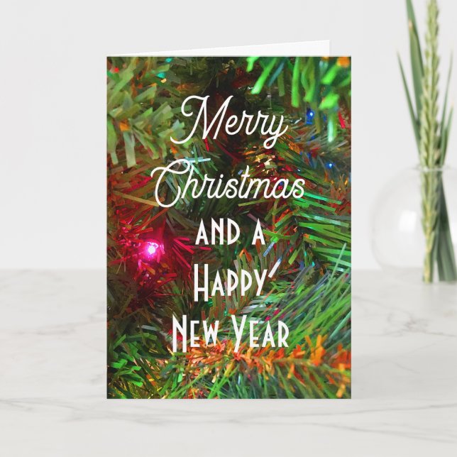 God jul och Gott nytt år Kort (Framsida)