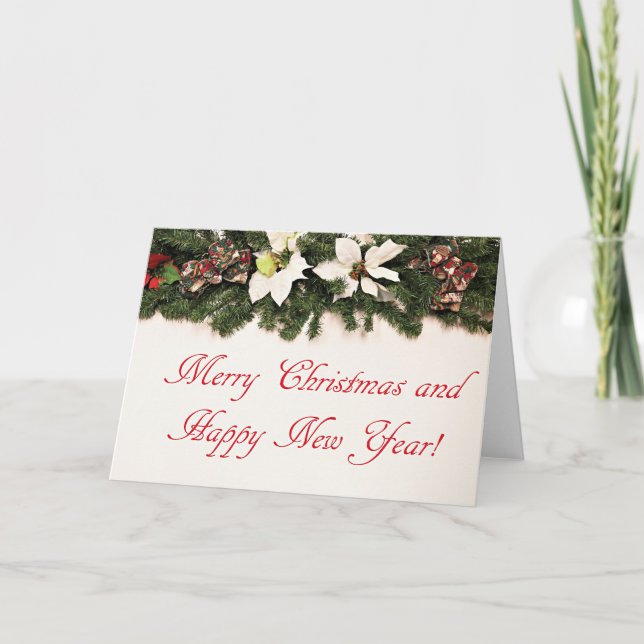 God jul och Gott nytt år Kort (Framsida)