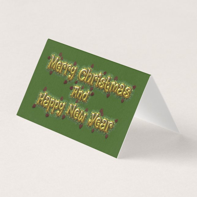 God jul och Gott nytt år Kort (Framsida)