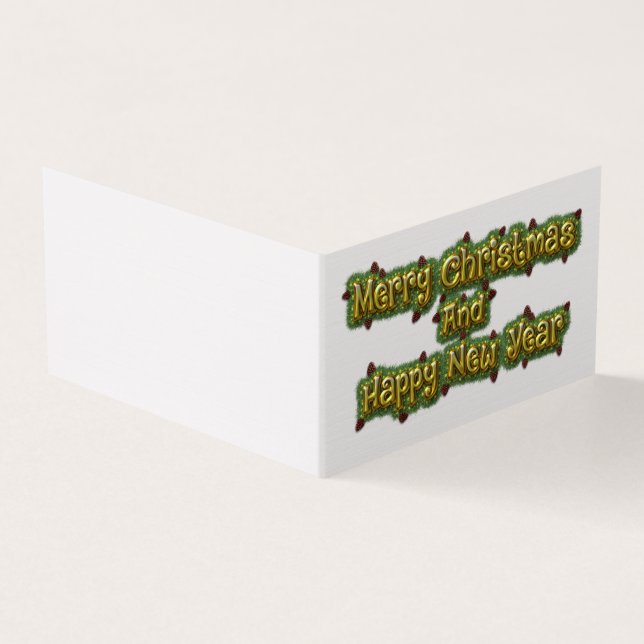 God jul och Gott nytt år Kort (Utsida)