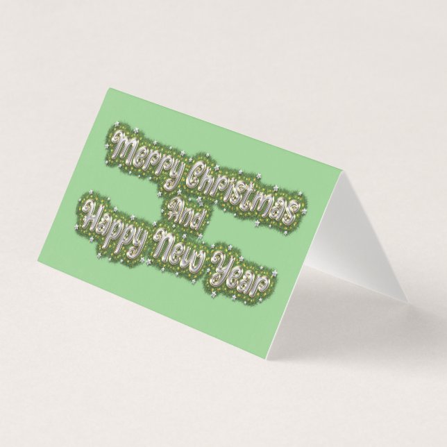 God jul och Gott nytt år Kort (Framsida)