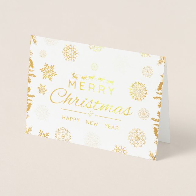 God jul och Gott nytt år-kort Folierat Kort (Framsida)