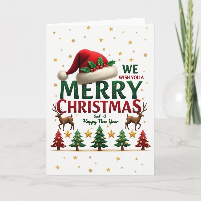 God Jul och Gott Nytt År-kort Kort (Framsida)
