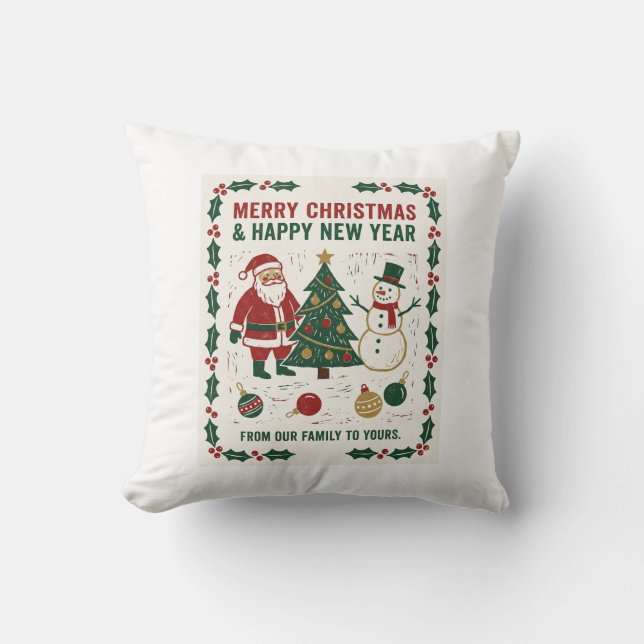 God jul och gott nytt år kudde (Framsida)