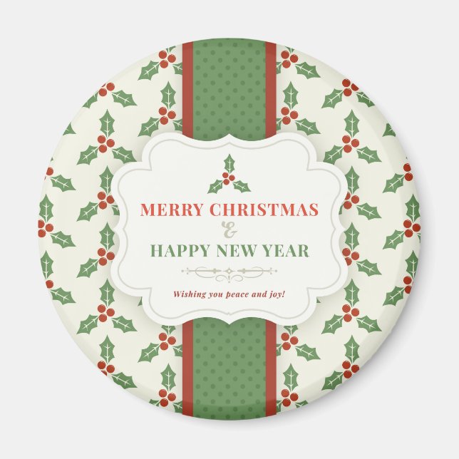 God jul och Gott nytt år Magnet (Framsidan)