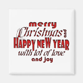 God jul och Gott nytt år Magnet