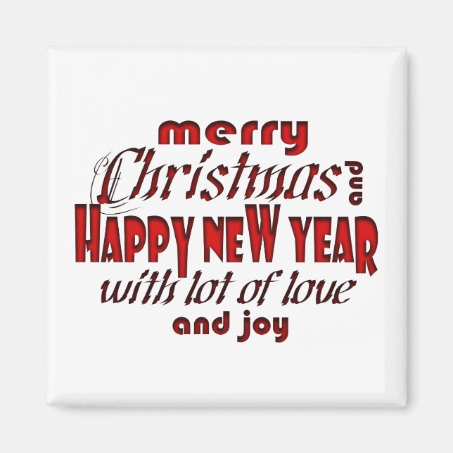 God jul och Gott nytt år Magnet (Framsidan)