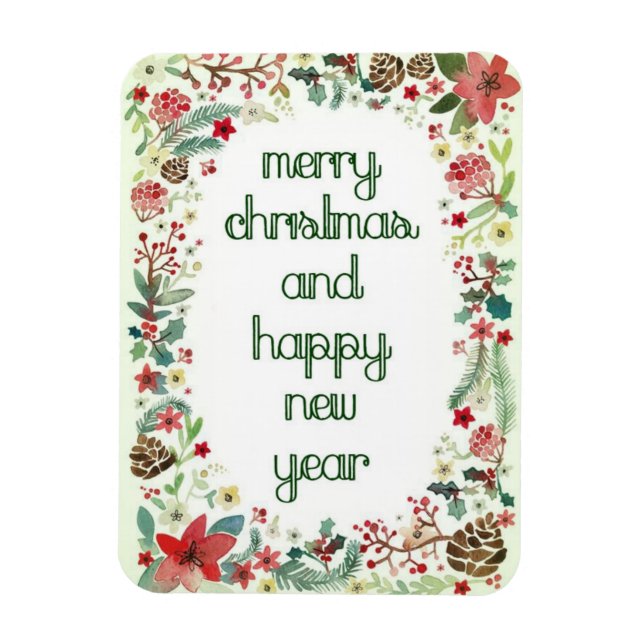 God jul och Gott nytt år Magnet (Vertikal)