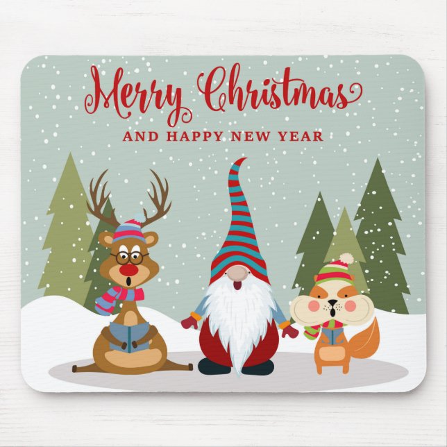 God jul och Gott nytt år Musmatta (Framsidan)