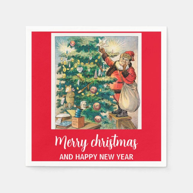 God jul och gott nytt år pappersservett (Framsidan)