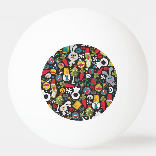 God jul och Gott nytt år Pingisboll (Framsidan)