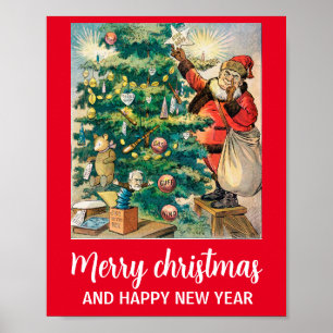God jul och gott nytt år poster