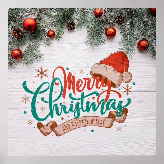 God jul och Gott nytt år Poster (Framsidan)