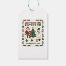 God jul och gott nytt år presentetikett